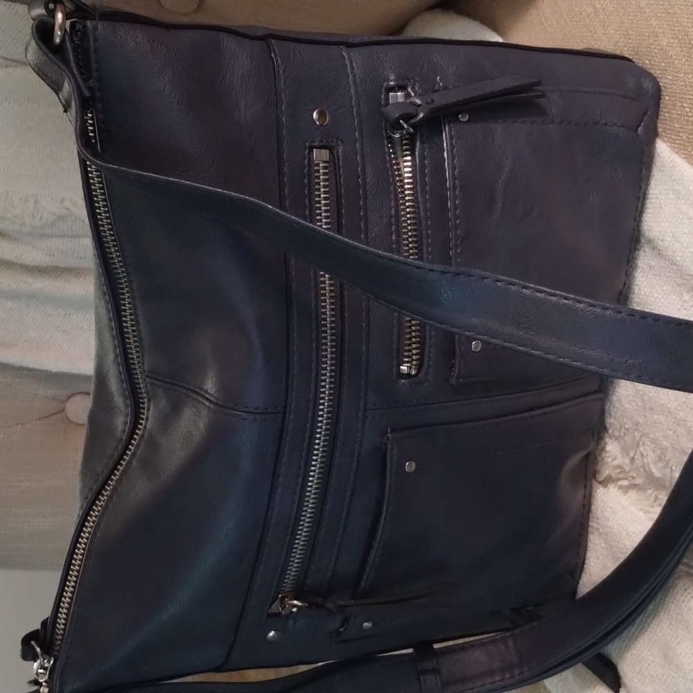 INC International Concepts ~ Riverton Messenger Large Crossbody ~ Gray